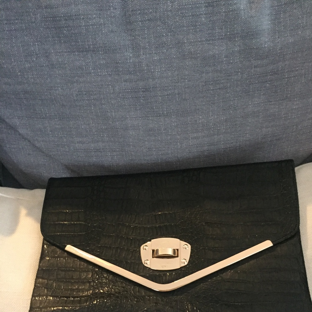 Black Croc clutch